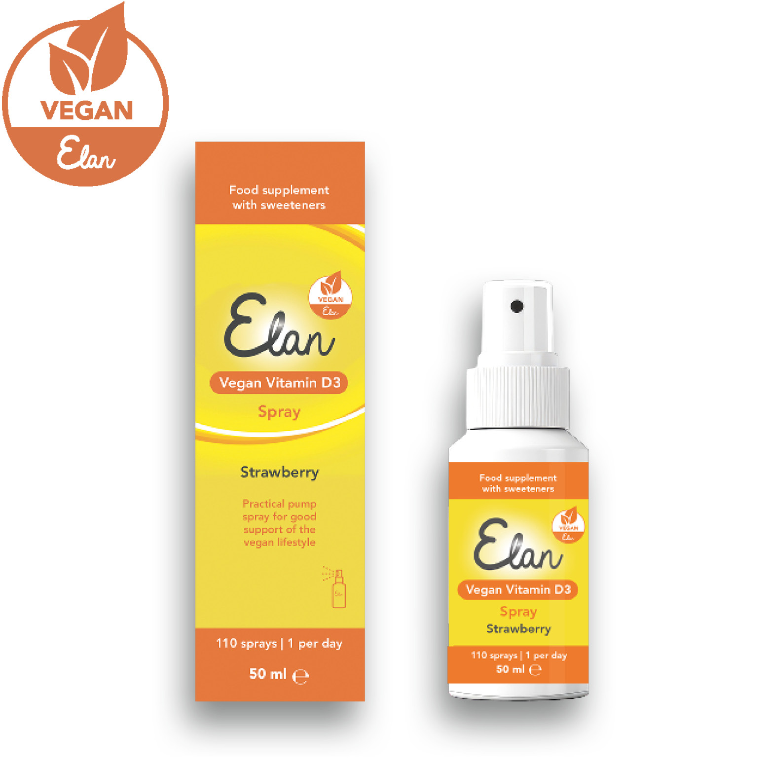 veganes Vitamin-D3-Spray, Vorderansicht veganes Vitamin-D3-Spray, Vorderansicht