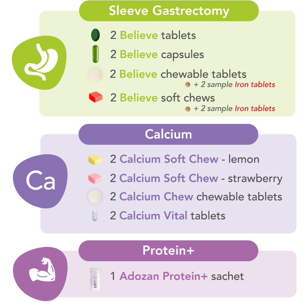 Proefpakket Sleeve Gastrectomie - Believe & Calcium